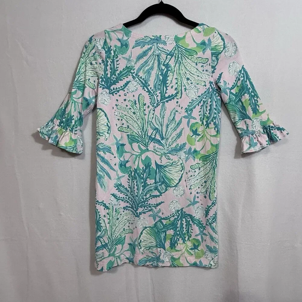 Lilly Pulitzer UPF 50 Mandevilla Baby Hip Nautic Mini Sophie Ruffle Dress Girl L